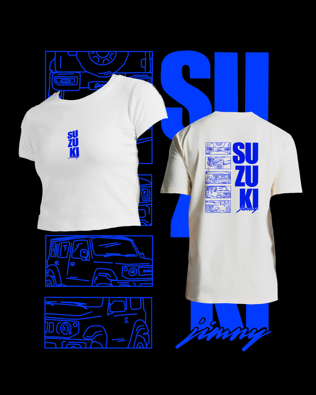 Japanese Suzuki Jimny Line Art Graphic T-Shirt | Men's & Women's Fits