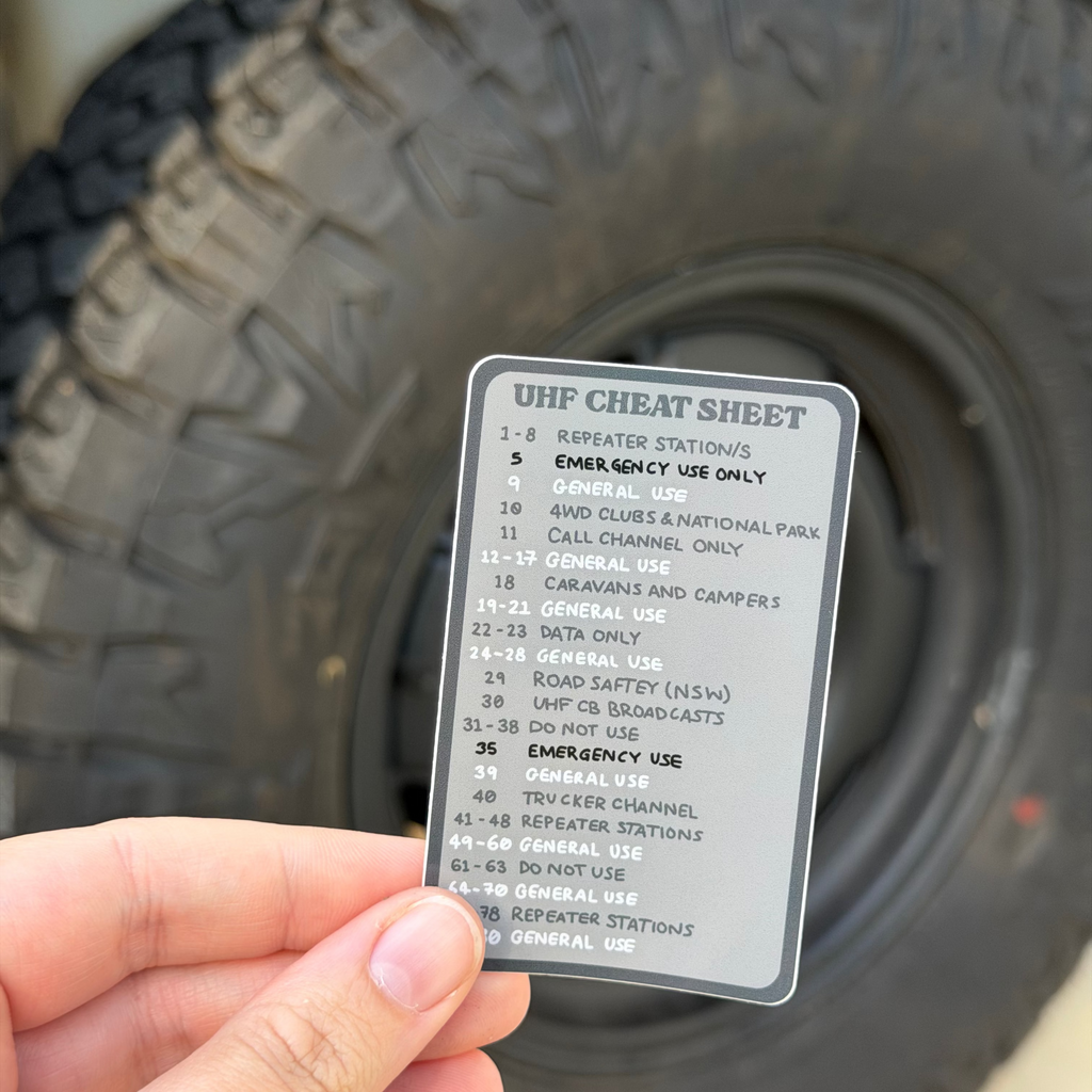 UHF Cheat sheet UHF sticker