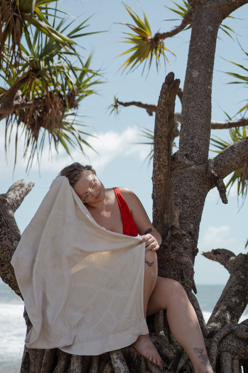 100% Cotton Magnetic Beach Towel  - "Feeding Mosquito's"
