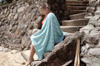 100% Cotton Magnetic Beach Towel - "Seas The day." TEAL